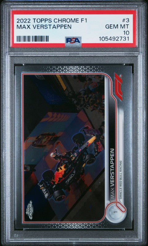 2022 Topps Chrome Formula 1 #3 Max Verstappen PSA 10