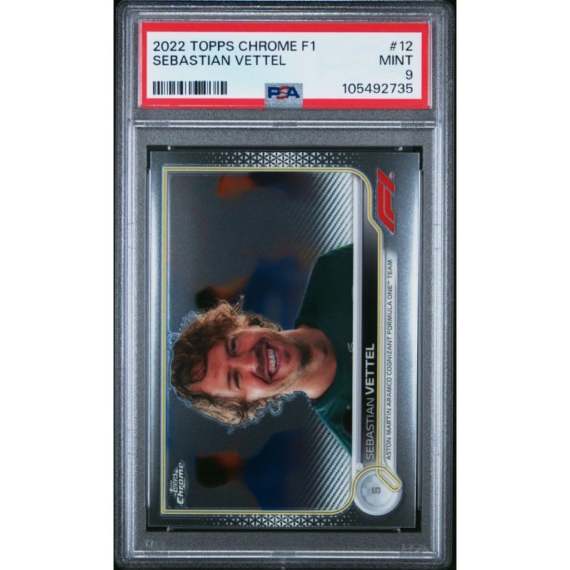 2022 Topps Chrome Formula 1 #12 Sebastian Vettel PSA 9