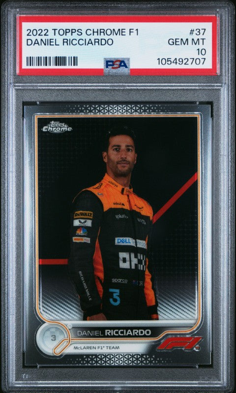 2022 Topps Chrome Formula 1 #37 Daniel Ricciardo PSA 10