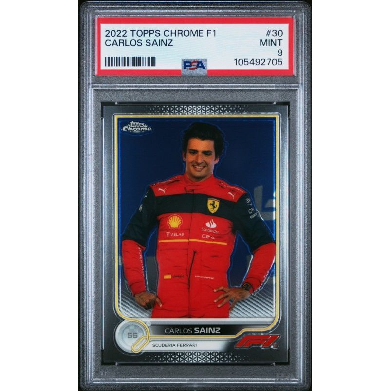 2022 Topps Chrome Formula 1 #30 Carlos Sainz PSA 9