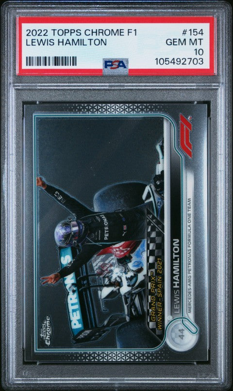 2022 Topps Chrome Formula 1 #154 Lewis Hamilton PSA 10
