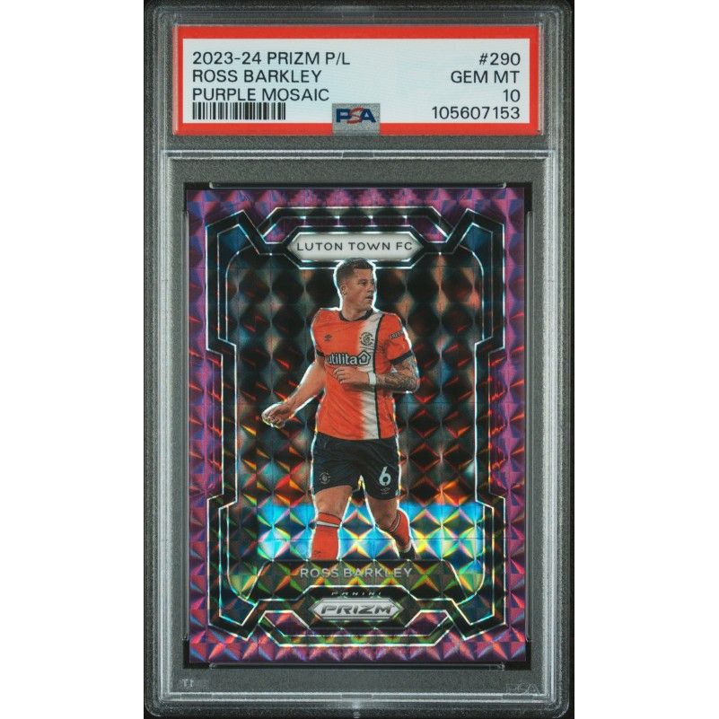 2023-24 Panini Prizm Premier League #290 Ross Barkley Purple Mosaic (#'d 139/140) PSA 10