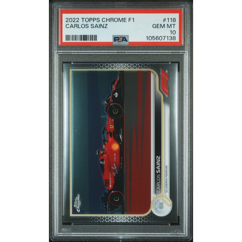 2022 Topps Chrome Formula 1 #118 Carlos Sainz PSA 10