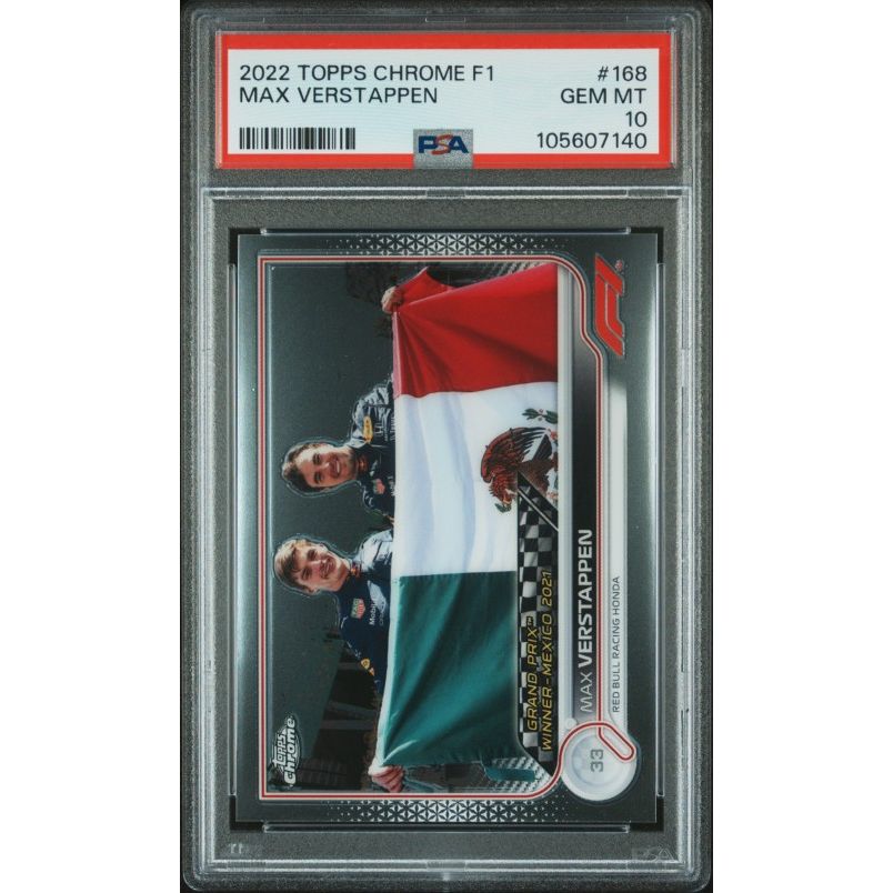 2022 Topps Chrome Formula 1 #168 Max Verstappen PSA 10