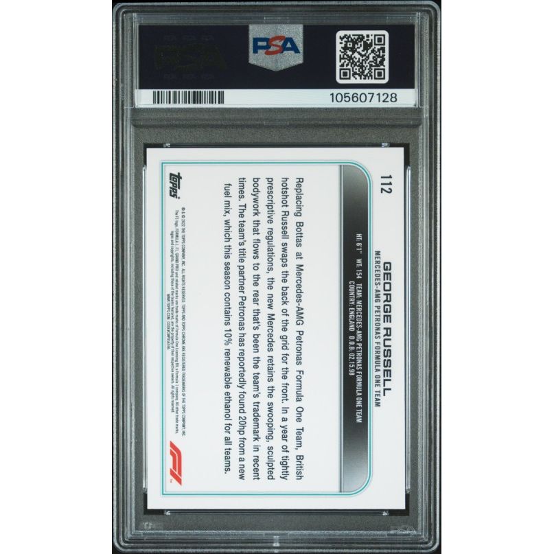 2022 Topps Chrome Formula 1 #112 George Russell PSA 9