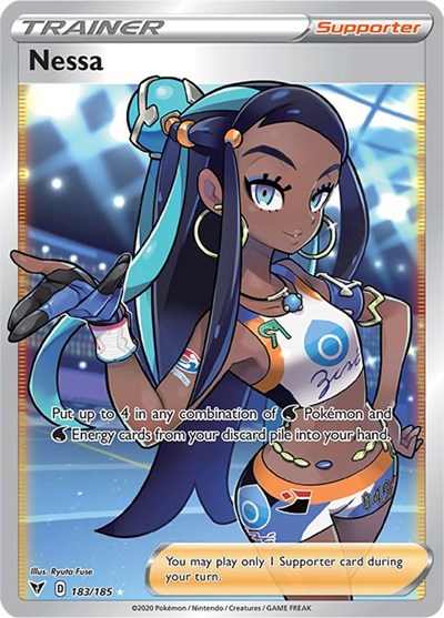 Sword & Shield Vivid Voltage - 183/185 Nessa (Full Art) Ultra Rare Sword & Shield Vivid Voltage - 183/185 Nessa (Full Art) Ultra Rare