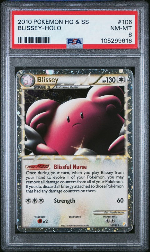 2010 Pokemon Heartgold & Soulsilver #106 Blissey-Holo PSA 8