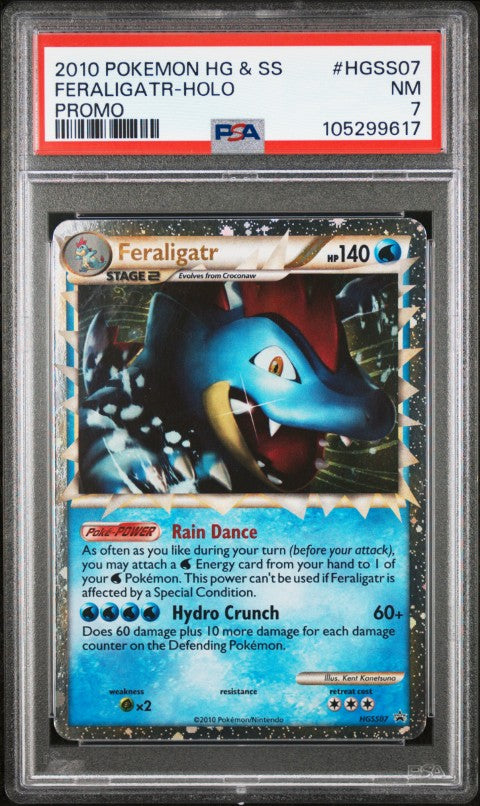 2010 Pokemon Heartgold & Soulsilver Promo #HGSS07 Feraligatr-Holo PSA 7