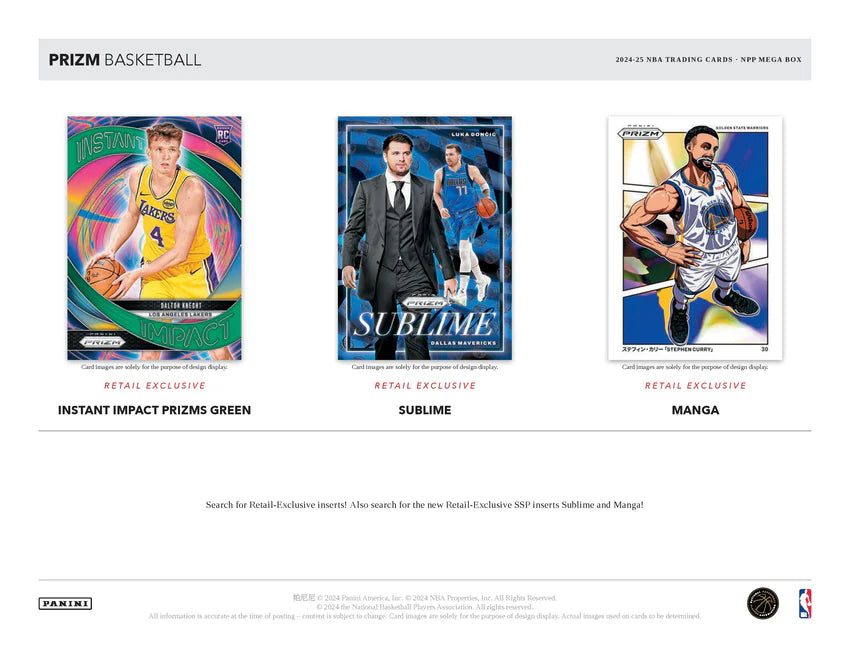 2024-25 Panini NBA Prizm Basketball Mega Box