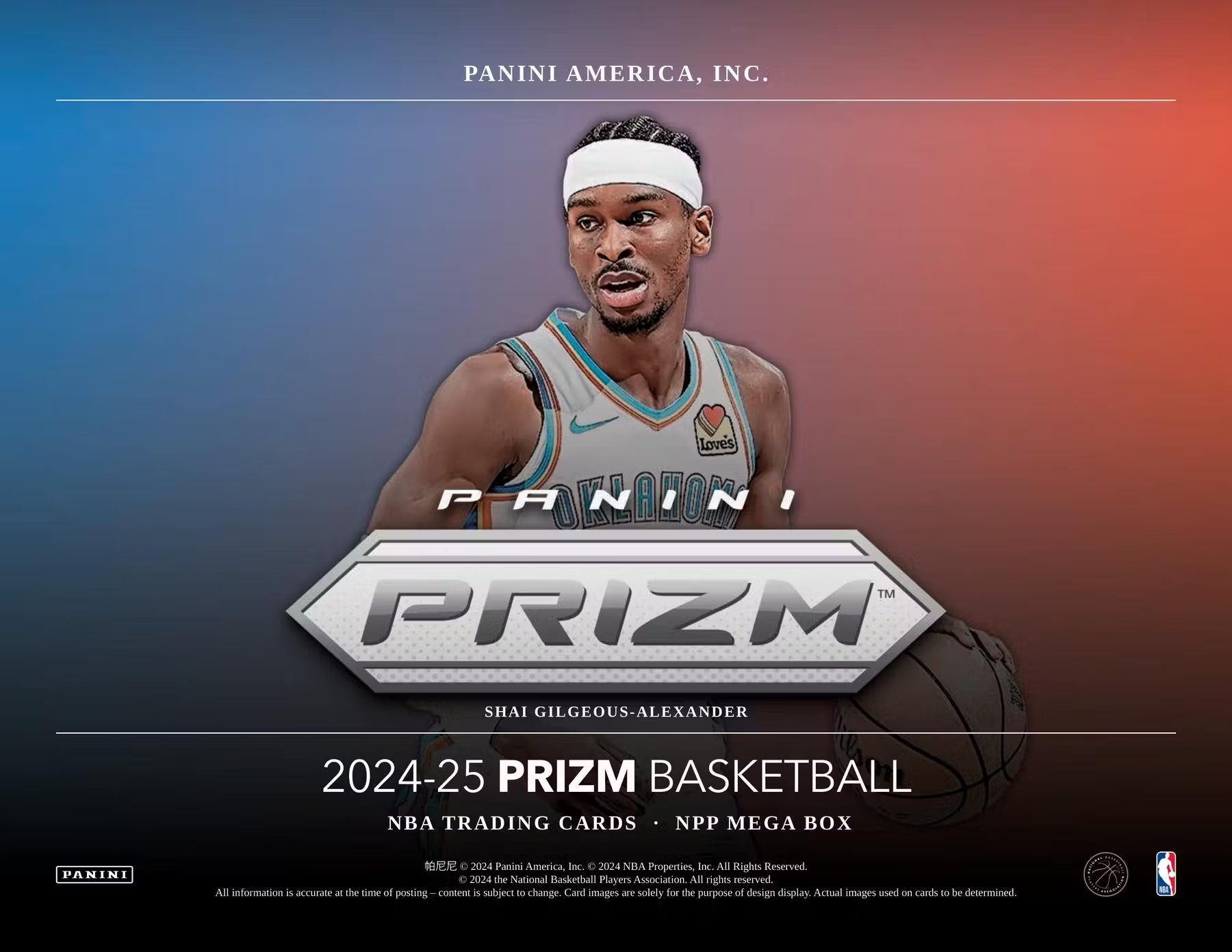 2024-25 Panini NBA Prizm Basketball Mega Box