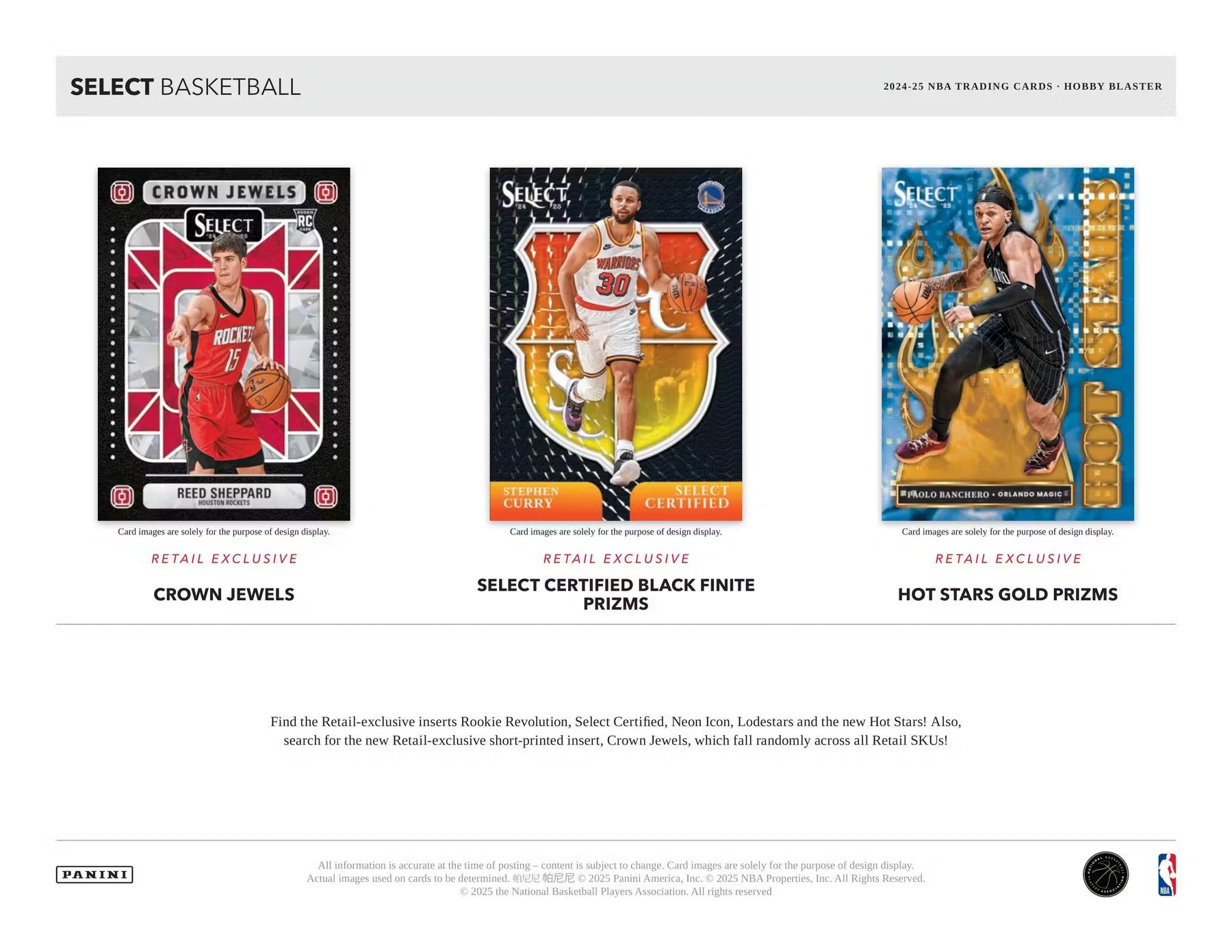 2024-25 Panini NBA Select Basketball Hobby Edition Blaster Box