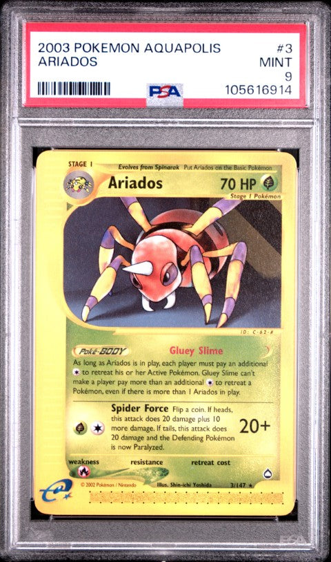 2003 Pokemon Aquapolis #3 Ariados PSA 9