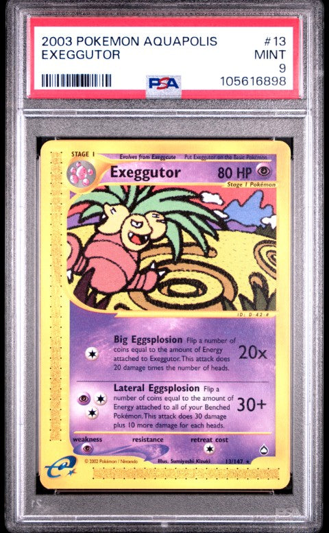 2003 Pokemon Aquapolis #13 Exeggutor PSA 9