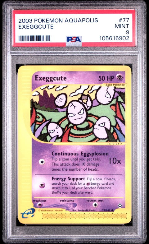 2003 Pokemon Aquapolis #77 Exeggcute PSA 9