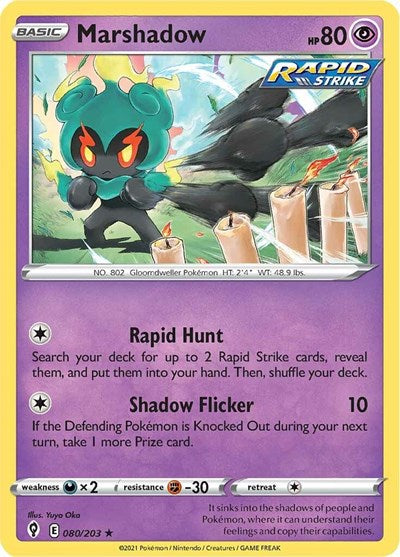 Sword & Shield Evolving Skies - 080/203 Marshadow Holo Rare