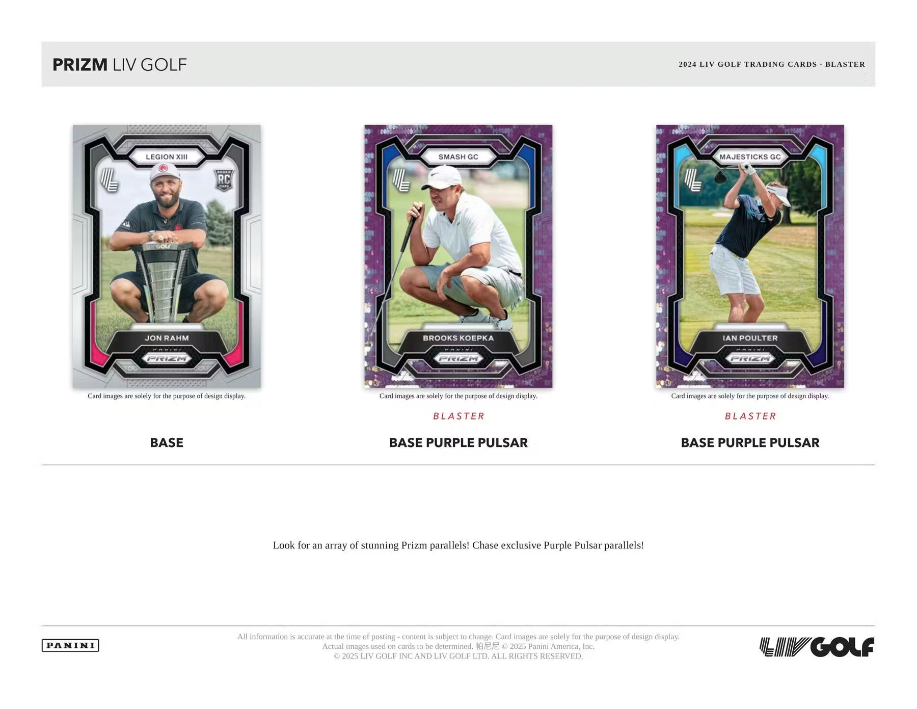 2024 Panini Prizm LIV Golf 6-Pack Blaster Box