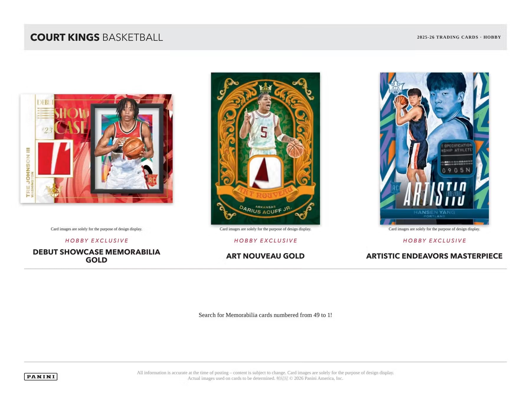2025-26 Panini NBA Court Kings Basketball Hobby Box