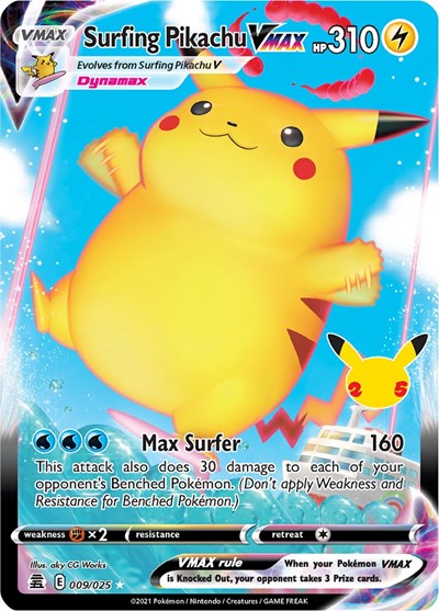 Celebrations - 009/025 Surfing Pikachu VMAX Ultra Rare