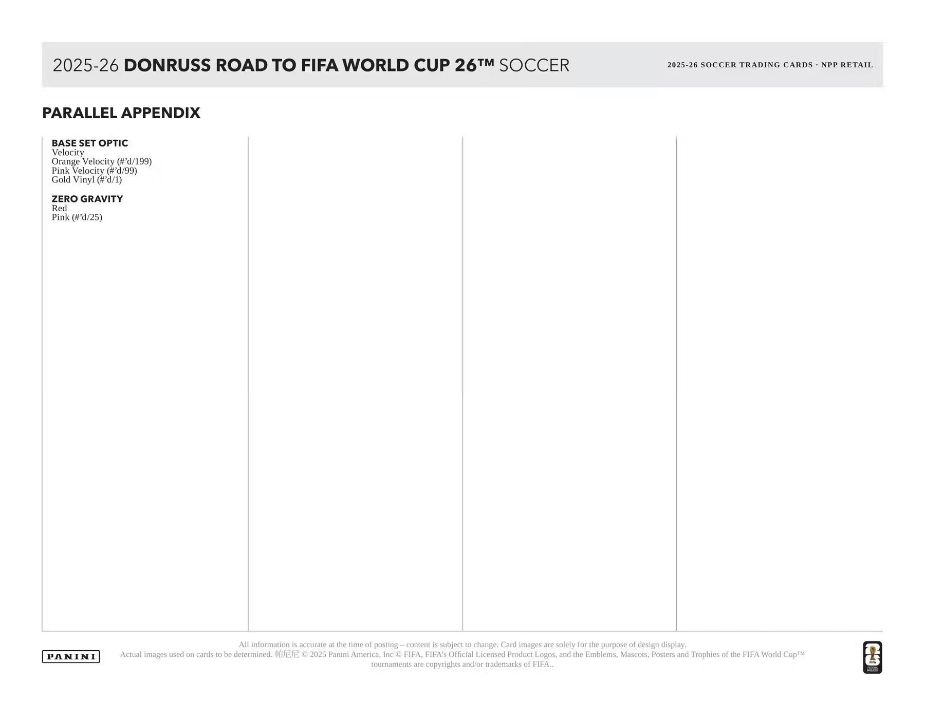 2025-26 Panini Donruss Road to FIFA World Cup Soccer 25 Card Value Pack