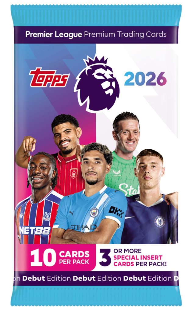 2026 Topps EPL Premier League Soccer Debut Edition 10-Card Booster Pack