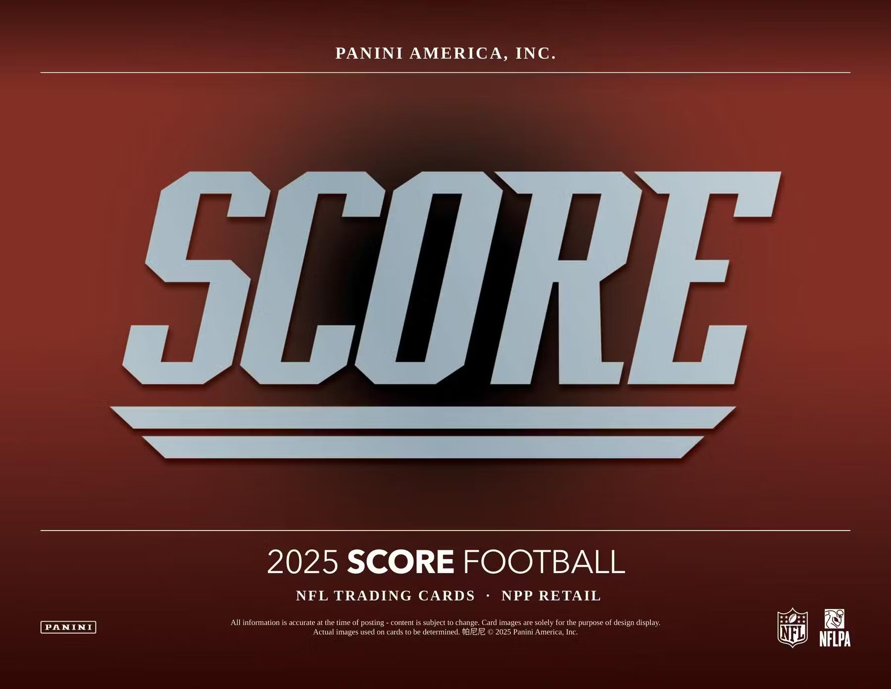 2025 Panini NFL Score Football Retail Box