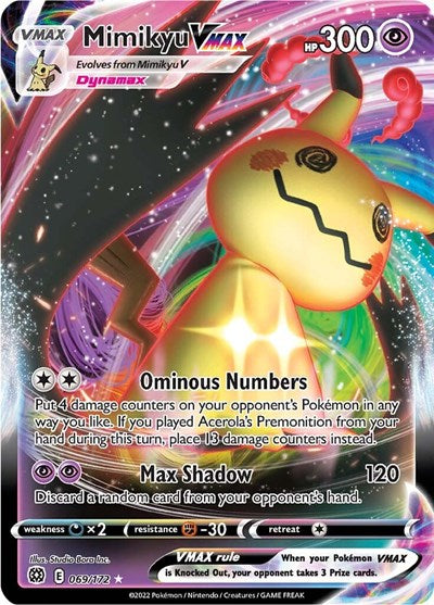 Sword & Shield Brilliant Stars - 069/172 Mimikyu VMAX Ultra Rare