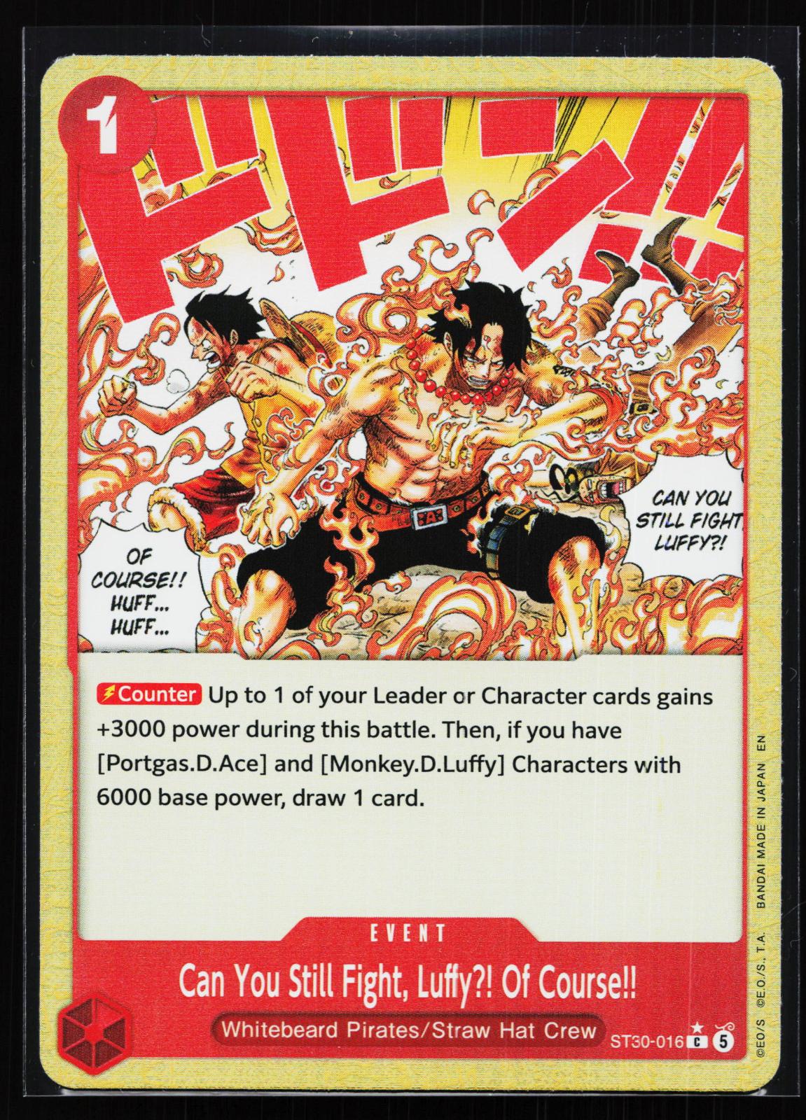 Starter Deck EX: Luffy & Ace ST30-016 Can You Still Fight, Luffy?! Of Course!!