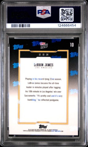 2024 Topps Now #10 Lebron James PSA 10