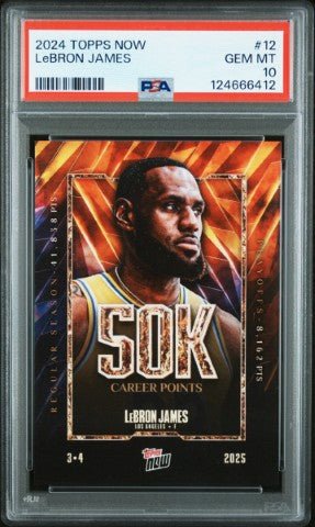 2024 Topps Now #12 Lebron James PSA 10