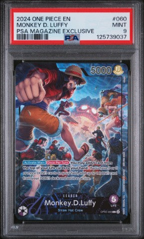 2024 One Piece Promos #060 Monkey D. Luffy Psa Magazine Exclusive PSA 9
