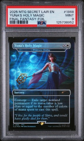 psa final fantasy mtg 2025 Magic The Gathering Secret Lair Drop #1868 Yuna'S Holy Magic Fina