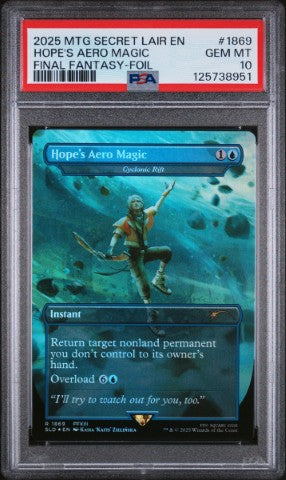 2025 Magic The Gathering Secret Lair Drop #1869 Hope'S Aero Magic Final Fantasy-Foil PSA 10