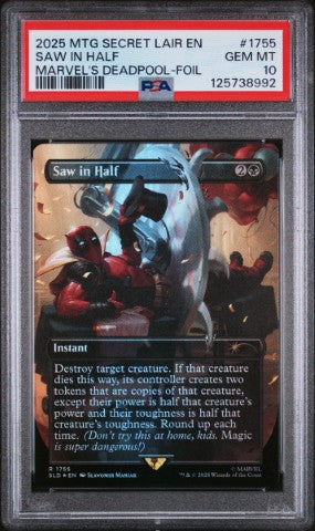 2025 Magic The Gathering Secret Lair Drop #1755 Saw In Half Marvel'S D