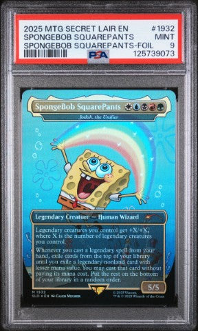 spongebob pokemon cards 2025 Magic The Gathering Secret Lair Drop #1932 Spongebob Squarepants