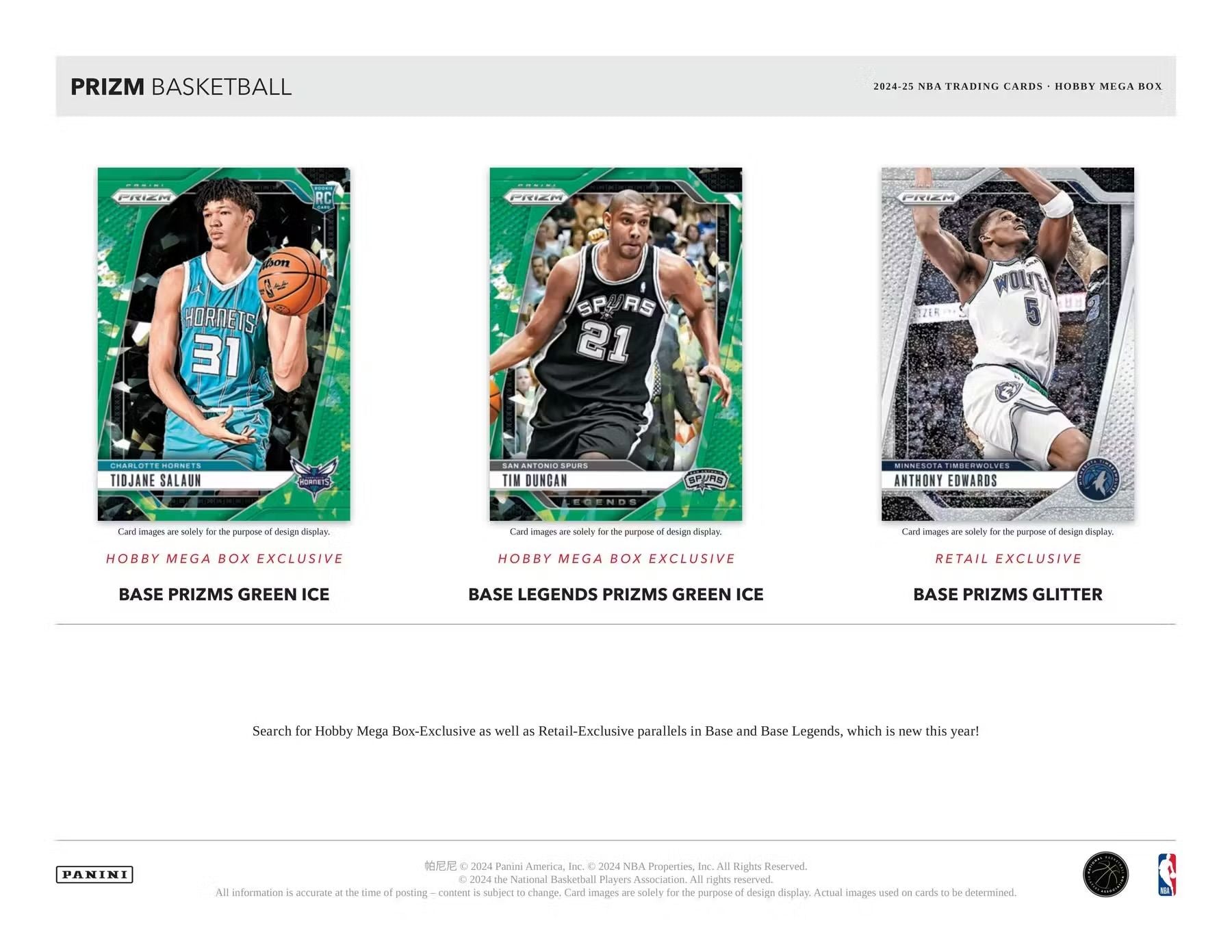 2024-25 Panini NBA Prizm Basketball Hobby Mega Box