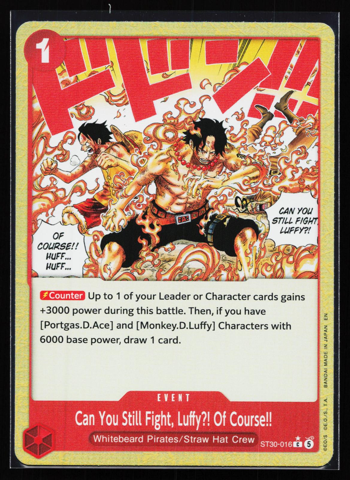 Starter Deck EX: Luffy & Ace ST30-016 Can You Still Fight, Luffy?! Of Course!!