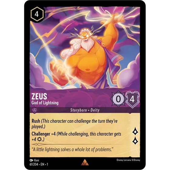 Lorcana - The First Chapter - 061/204 Zeus - God of Lightning Rare