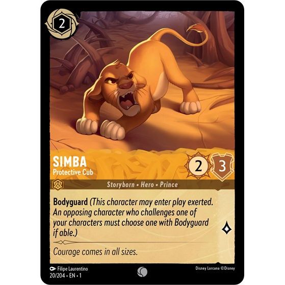 Lorcana - The First Chapter - 020/204 Simba - Protective Cub Common Lorcana - The First Chapter - 020/204 Simba - Protective Cub Common
