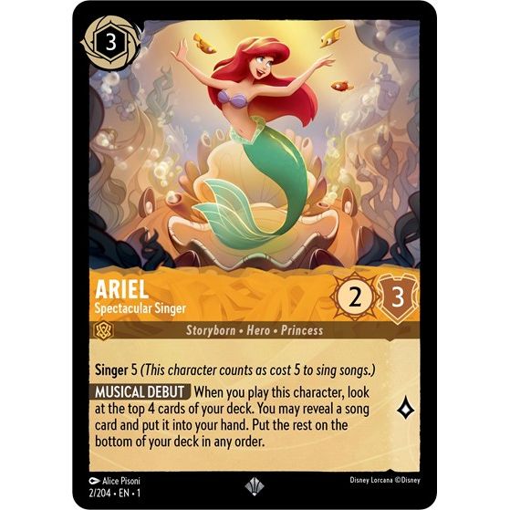 Lorcana - The First Chapter - 002/204 Ariel - Spectacular Singer Super Rare