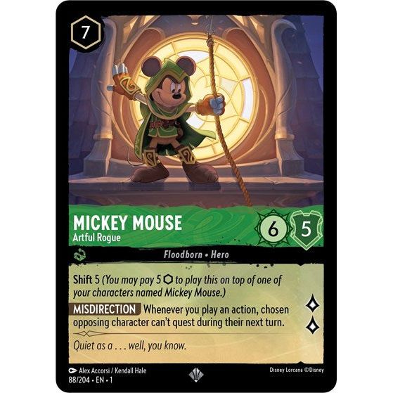 Lorcana - The First Chapter - 088/204 Mickey Mouse - Artful Rogue Super Rare