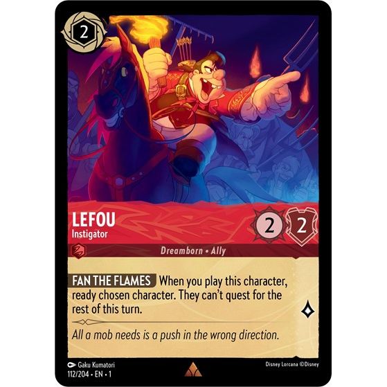 Lorcana - The First Chapter - 112/204 Lefou - Instigator Rare Lorcana - The First Chapter - 112/204 Lefou - Instigator Rare