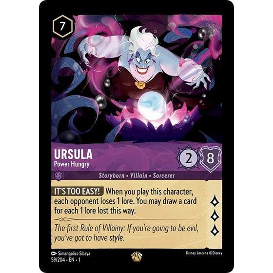 Lorcana - The First Chapter - 059/204 Ursula - Power Hungry Legendary