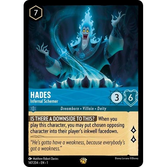 Lorcana - The First Chapter - 147/204 Hades - Infernal Schemer Legendary