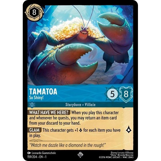 Lorcana - The First Chapter - 159/204 Tamatoa - So Shiny! Super Rare