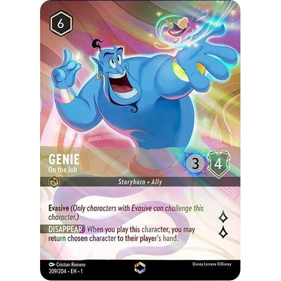 Lorcana - The First Chapter - 209/204 Genie - On the Job (Enchanted) Enchanted