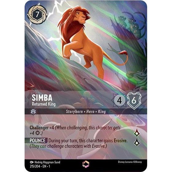 simba lorcana card Lorcana - The First Chapter - 215/204 Simba