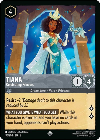 Lorcana - Rise of the Floodborn - 196/204 Tiana - Celebrating Princess Super Rare