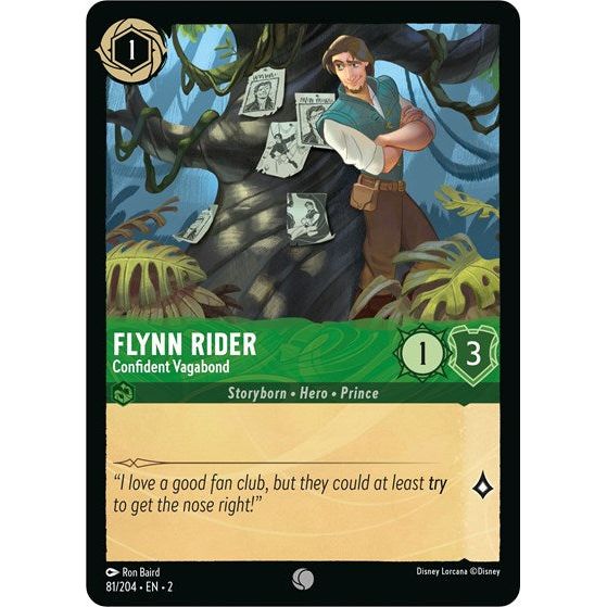 flynn rider lorcana card Lorcana - Rise of the Floodborn - 081/204 Flynn Rider