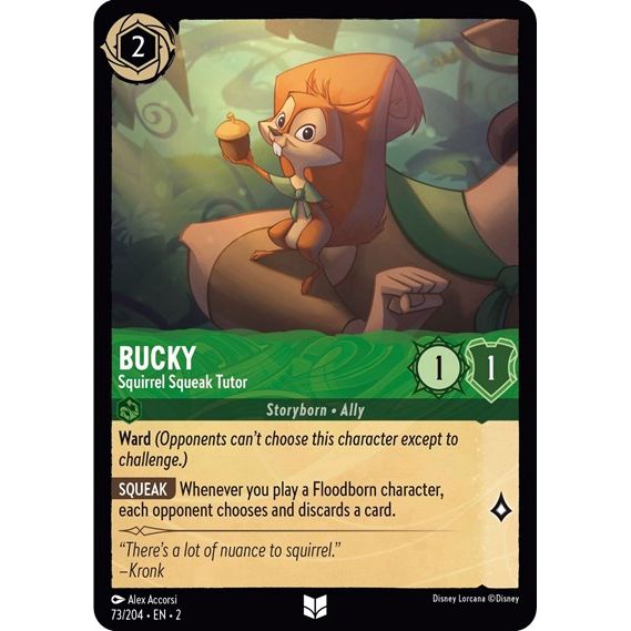 Lorcana - Rise of the Floodborn - 073/204 Bucky - Squirrel Squeak Tutor Uncommon