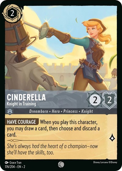 Lorcana - Rise of the Floodborn - 176/204 Cinderella - Knight in Training Common